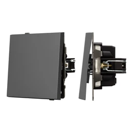 Фото #1 товара Механизм выключателя одноклавишный непроходной SWT-TENDO-MK01-SFPL-GR (230V, 10A) (Arlight, -)