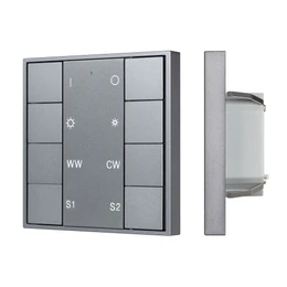 Фото #1 товара INTELLIGENT ARLIGHT Кнопочная панель DALI-201-23-1G-2SC-MIX-DT8-IN Silver (BUS, Frame) (IARL, IP20 Металл, 3 года)
