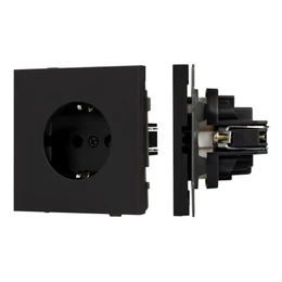 Фото #1 товара Механизм электрической розетки SCT-TENDO-MEU1-SFPL-BK (230V, 16A) (Arlight, -)