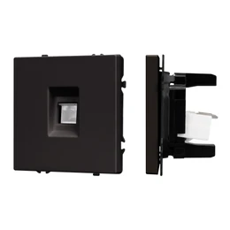 Фото #1 товара Механизм компьютерной розетки SCT-NOBE-MPC1-SFPL-BK (RJ-45, CAT6) (Arlight, -)