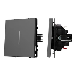 Фото #1 товара Механизм выключателя одноклавишный проходной LED SWT-NOBE-MKP1-SFPL-L-GR (230V, 10A) (Arlight, -)