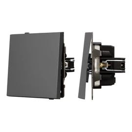 Фото #1 товара Механизм выключателя одноклавишный перекрёстный SWT-TENDO-MKX1-SFPL-GR (230V, 10A) (Arlight, -)