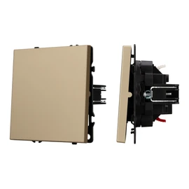 Фото #1 товара Механизм выключателя одноклавишный проходной SWT-NOBE-MKP1-SFPL-GD (230V, 10A) (Arlight, -)