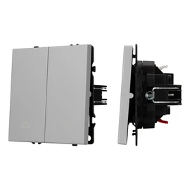 Фото #1 товара Механизм выключателя управления шторами SWT-NOBE-MKR2-SFPL-IS (230V, 10A) (Arlight, Никель)