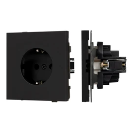 Фото #1 товара Механизм электрической розетки SCT-TENDO-MEU1-SFPL-BK (230V, 16A) (Arlight, -)