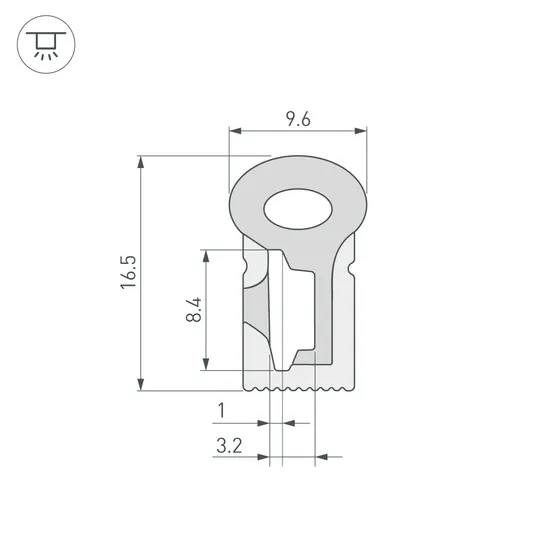 Фото #2 товара Силиконовый профиль WPH-FLEX-0817-SIDE-S8-10m WHITE (Arlight, Силикон)