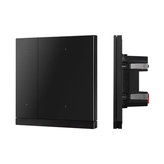 Фото #3 товара INTELLIGENT ARLIGHT Механизм панели KNX-302-22-IN Black (Bus) (IARL, IP20 Пластик, 2 года)