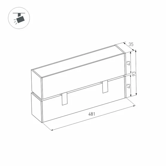 Фото #4 товара Светильник MAG-LASER-FOLD-45-S480-18W Warm3000 (BK, 15 deg, 24V) (Arlight, IP20 Металл, 3 года)