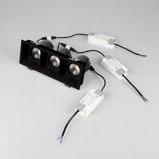 Фото #4 товара Светильник MS-FLOW-BUILT-S230x85-3x12W Day4000 (BK, 38 deg, 230V) (Arlight, IP20 Металл, 5 лет)