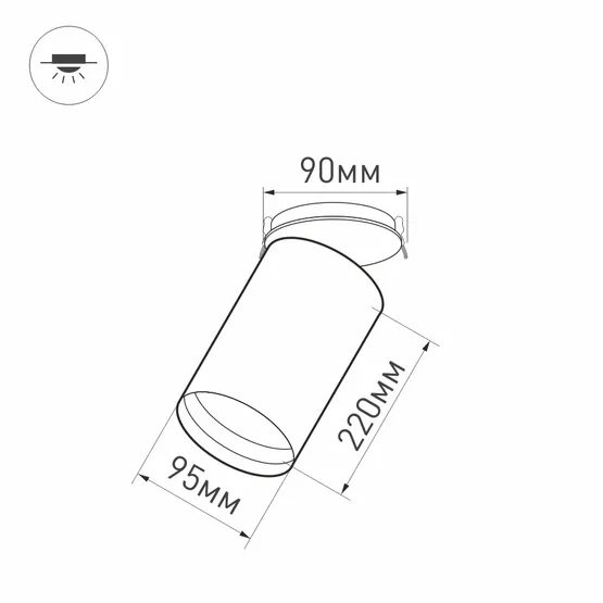 Фото #11 товара Светильник SP-POLO-BUILT-R95-25W Warm3000 (WH-GD, 40 deg) (Arlight, IP20 Металл, 3 года)