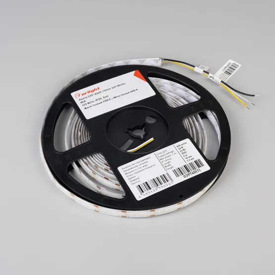 Фото #4 товара Светодиодная лента CSP-X640-10mm 24V White-MIX (23 W/m, IP20, 5m) (Arlight, Изменяемая ЦТ)
