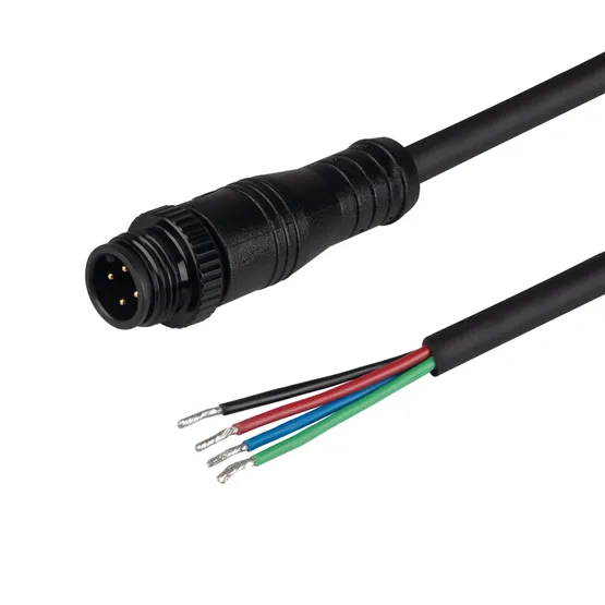 Фото #1 товара Коннектор питания ARL-WAVE-0612-RGB-CON-POWER-MALE-BLK (Arlight, IP67 Пластик, 3 года)