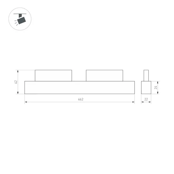 Фото #6 товара Светильник MAG-ORIENT-FLAT-L465-16W Warm3000 (WH, 80 deg, 48V, DALI) (Arlight, IP20 Металл, 5 лет)