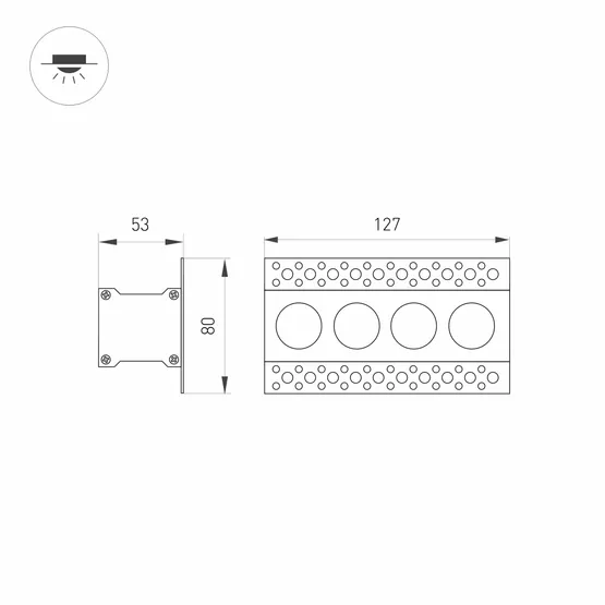 Фото #6 товара Светильник MS-ORIENT-BUILT-TRIMLESS-TC-S38x127-10W Warm3000 (WH-BK, 30 deg, 230V) (Arlight, IP20 Металл, 5 лет)