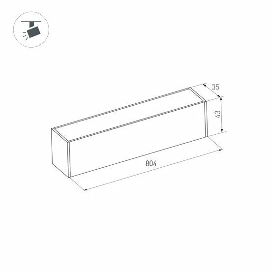 Фото #3 товара Светильник MAG-FLAT-45-L805-24W Warm3000 (WH, 100 deg, 24V) (Arlight, IP20 Металл, 3 года)