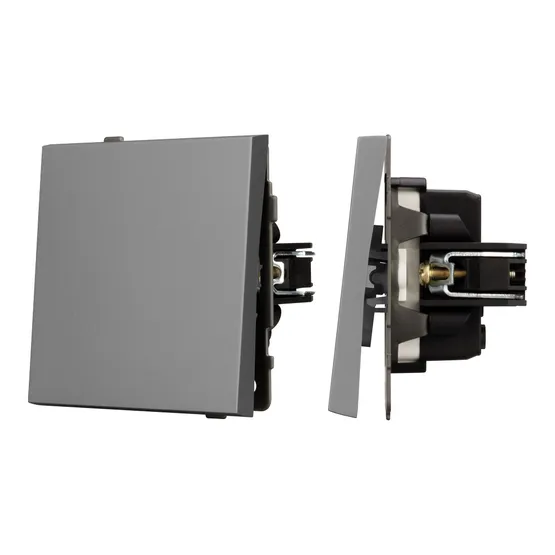 Фото #1 товара Механизм выключателя одноклавишный непроходной SWT-TENDO-MK01-PL-GR (230V, 10A) (Arlight, -)