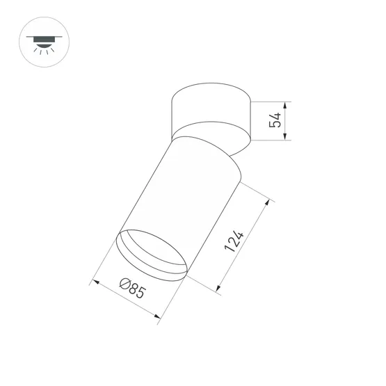 Фото #12 товара Корпус SP-POLO-SURFACE-FLAP-R85 (BK, 1-3, 350mA) (Arlight, IP20 Металл, 3 года)