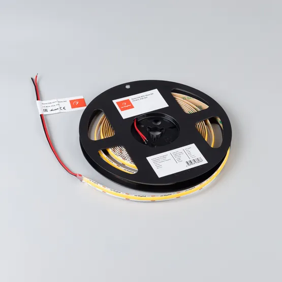 Фото #3 товара Светодиодная лента COB-X576-10mm 24V Warm2400 (15 W/m, IP20, 5m) (Arlight, высок.эфф.150 лм/Вт)