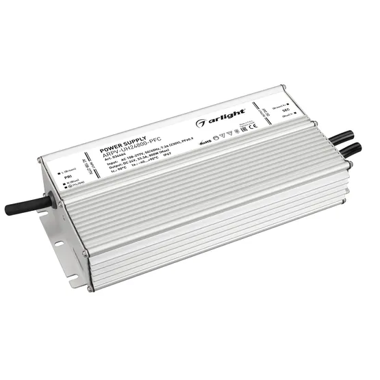 Фото товара Блок питания ARPV-UH24800-PFC (24V, 33.3A, 800W) (Arlight, IP67 Металл, 7 лет)