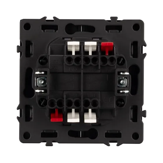 Фото #3 товара Механизм выключателя двухклавишный проходной SWT-NOBE-MKP2-SFPL-BK (230V, 10A) (Arlight, -)