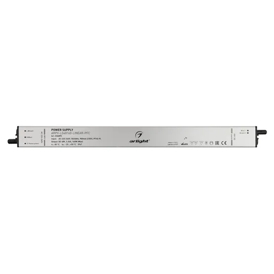 Фото #2 товара Блок питания ARPV-LG48160-LINEAR-PFC (48V, 3.34A, 160W) (Arlight, IP67 Металл, 5 лет)