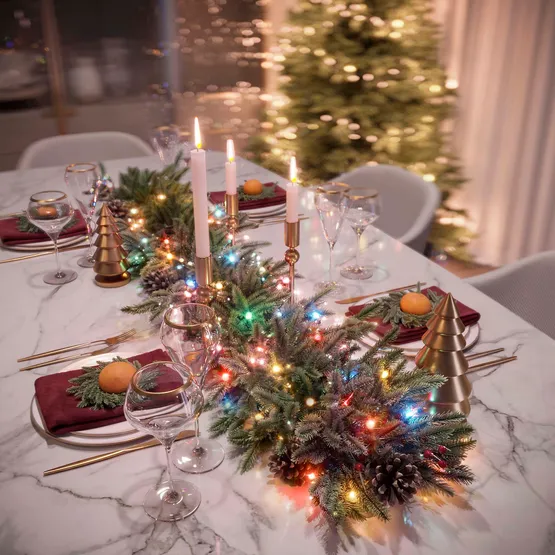 Фото #4 товара Светодиодная гирлянда ARD-DEW-HOME-2000-CLEAR-20LED-STD RGB (1.5V, Battery Pack, Cork) (Ardecoled, IP20)