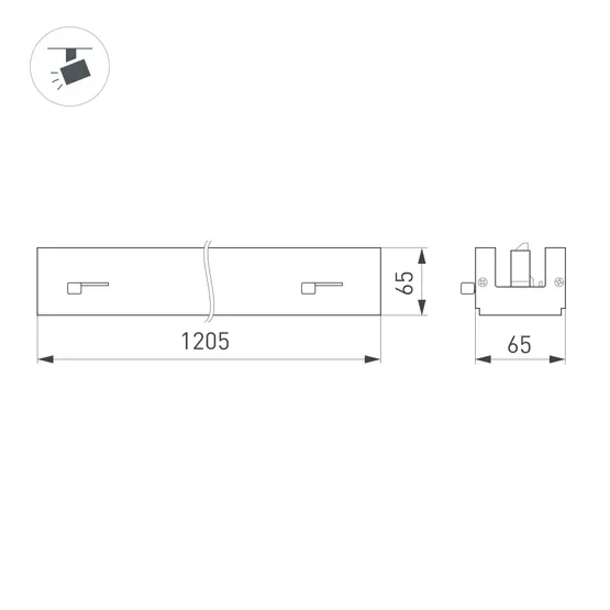 Фото #2 товара Светильник LGD-LUNGO-4TR-L1200-39W-60W Warm3000 (Белый, двойной асимметричный 2х20 deg, 230V) (Arlight, IP20 Металл, 5 лет)