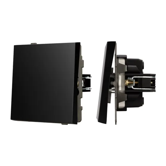 Фото #1 товара Механизм выключателя одноклавишный проходной SWT-TENDO-MKP1-PL-BK (230V, 10A) (Arlight, Черный)