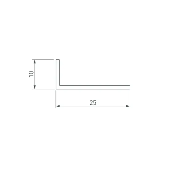 Фото #2 товара Уголок ARH-W25х10х1,2-6000 ANOD (Arlight, Алюминий)