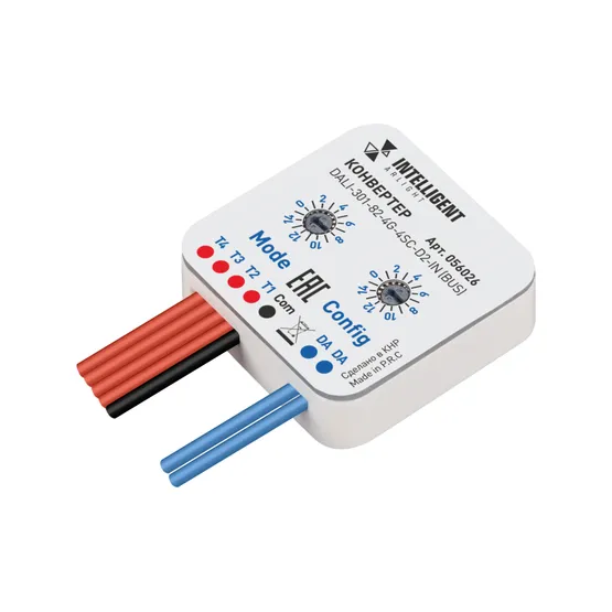 Фото товара INTELLIGENT ARLIGHT Конвертер DALI-301-82-4G-4SC-D2-IN (BUS) (IARL, IP20 Пластик, 3 года)