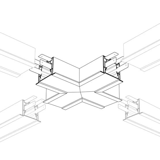 Фото #2 товара Угол S2-LINIA55-F-X90 крестовой (Arlight, Металл)