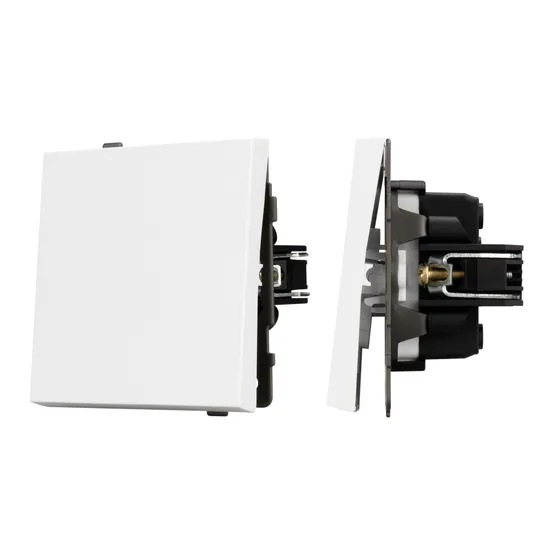 Фото #1 товара Механизм выключателя одноклавишный проходной SWT-TENDO-MKP1-PL-WH (230V, 10A) (Arlight, -)