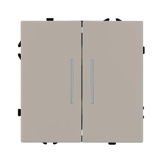 Фото #3 товара Механизм выключателя двухклавишный проходной LED SWT-NOBE-MKP2-SFPL-L-CA (230V, 10A) (Arlight, Кашемир)