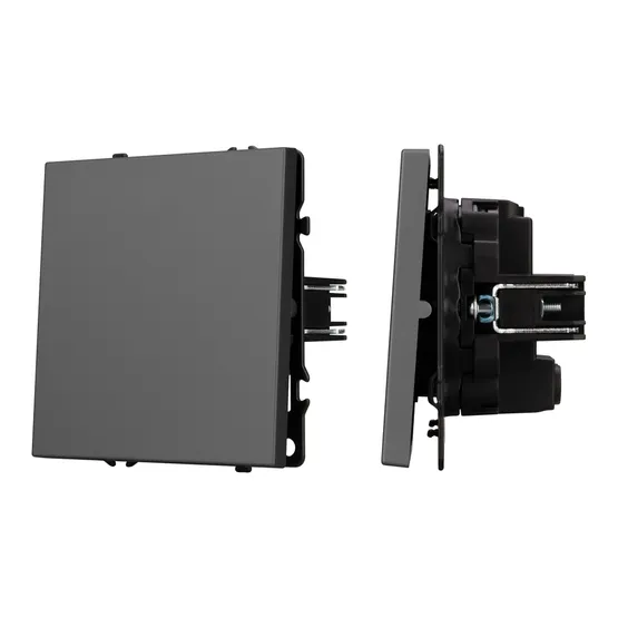 Фото #1 товара Механизм выключателя одноклавишный перекрёстный SWT-NOBE-MKX1-SFPL-GR (230V, 10A) (Arlight, -)