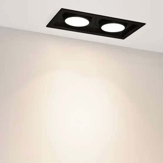 Фото #4 товара Светильник MS-VORTEX-BUILT-S250x140-2x30W Day4000 (BK-BK, 17 deg, 230V) (Arlight, IP20 Металл, 5 лет)