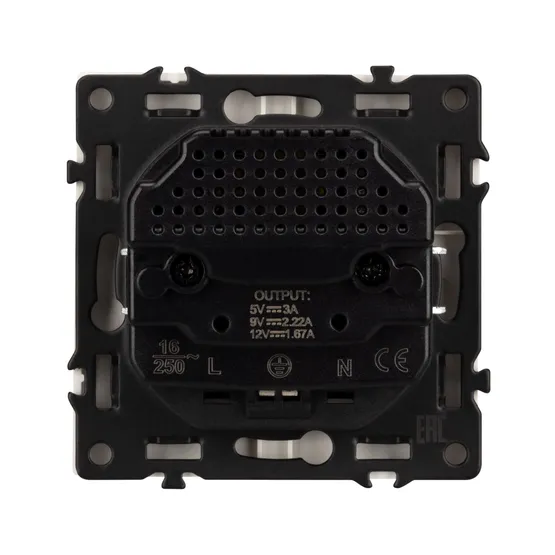 Фото #3 товара Механизм розетки с USB зарядкой SCT-NOBE-MUAC-SFPL-WH (230V, 16A) (Arlight, -)