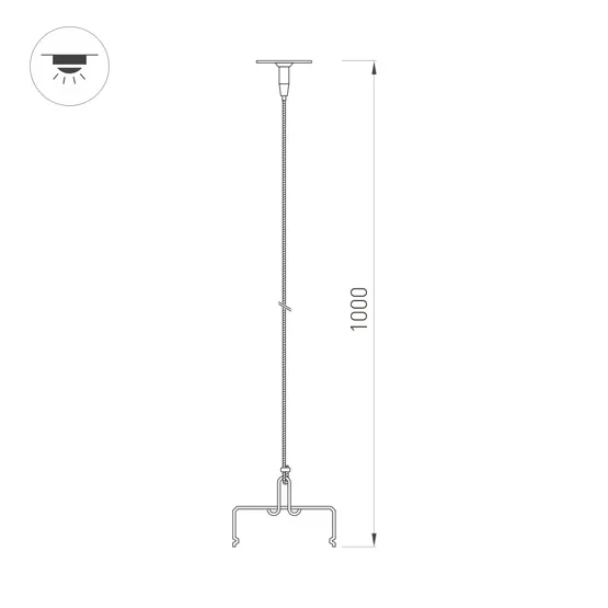 Фото #2 товара Подвес ALT-TUBULAR-HANG-L1000 (SL) (Arlight, -)