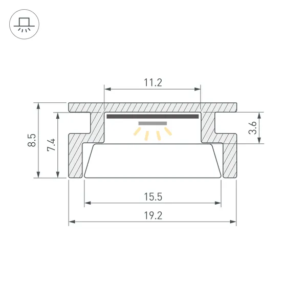 Фото #3 товара Профиль HR-2000 (Arlight, Алюминий)