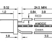 Фото #3 товара Светодиод ARL-3514EGW/3L (anode) (Arlight, 3мм (круглый))