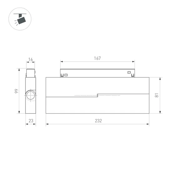 Фото #5 товара Светильник MAG-ORIENT-FLAT-FOLD-S230-12W Warm3000 (WH, 80 deg, 48V) (Arlight, IP20 Металл, 5 лет)