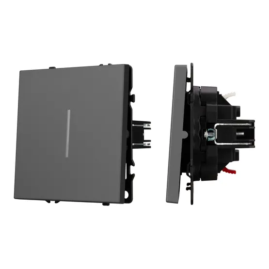 Фото #1 товара Механизм выключателя одноклавишный непроходной LED SWT-NOBE-MK01-SFPL-L-GR (230V, 10A) (Arlight, -)