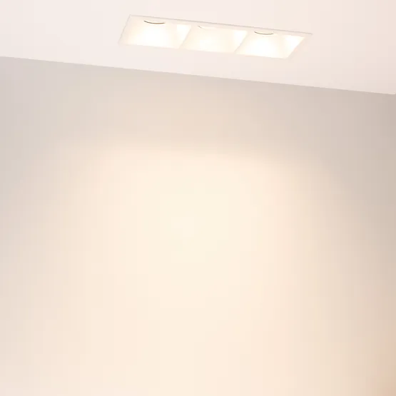 Фото #2 товара Светильник MS-FLOW-BUILT-S230x85-3x12W Warm3000 (WH, 55 deg, 230V) (Arlight, IP20 Металл, 5 лет)