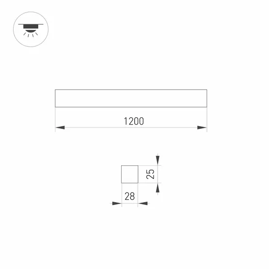 Фото #6 товара Светильник SNAP-STARLINE-LASER-S1200-26W Warm3000 (WH-BK, 80 deg, 48V) (Arlight, IP40 Металл, 3 года)