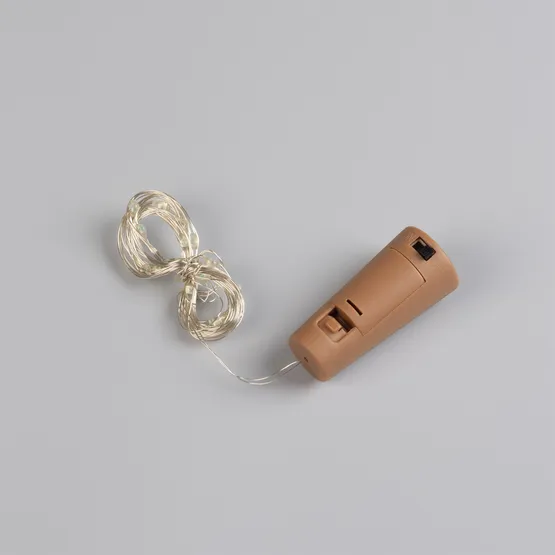 Фото #2 товара Светодиодная гирлянда ARD-DEW-HOME-2000-CLEAR-20LED-STD RGB (1.5V, Battery Pack, Cork) (Ardecoled, IP20)
