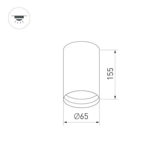 Фото #10 товара Корпус SP-POLO-SURFACE-R65 (BK, 1-3, 200mA) (Arlight, IP20 Металл, 5 лет)