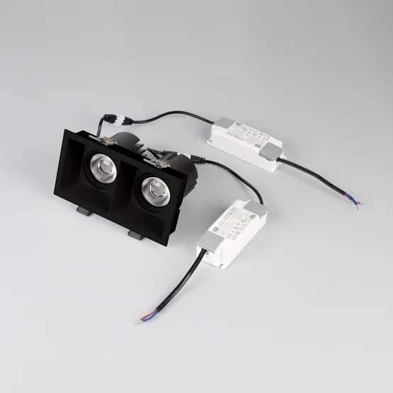 Фото #2 товара Светильник MS-FLOW-BUILT-S157x85-2x12W Day4000 (BK, 15 deg, 230V) (Arlight, IP20 Металл, 5 лет)