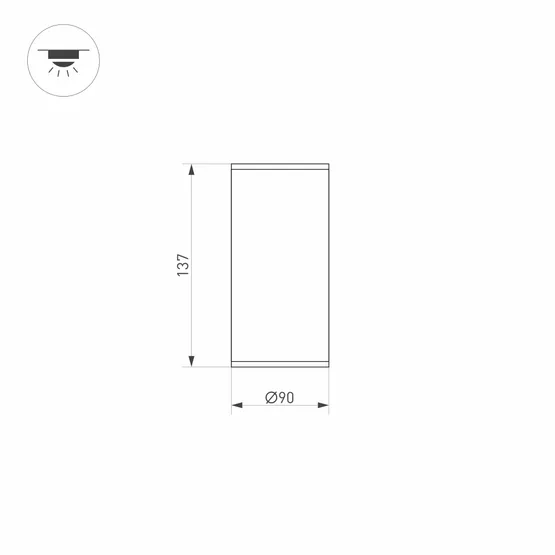 Фото #3 товара Светильник LGD-FORMA-SURFACE-R90-12W Day4000 (WH, 44 deg, 230V) (Arlight, IP54 Металл, 3 года)