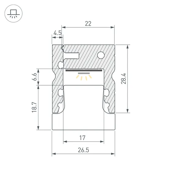 Фото #6 товара Профиль ARH-FLOOR27-H28-2000 ANOD (Arlight, Металл)
