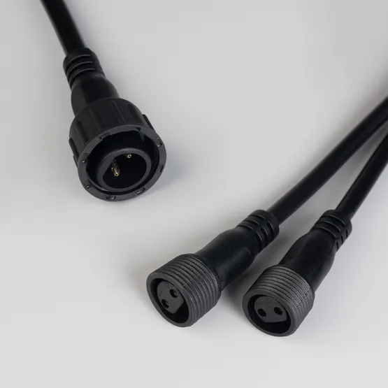 Фото #2 товара Коннектор питания ARD-CLASSIC-SYNC-RGB Black (230V, 2 ports) (Ardecoled, Закрытый)