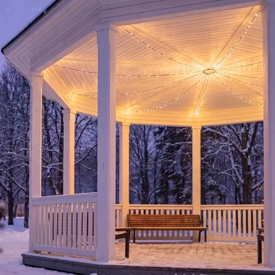 Фото #8 товара Светодиодная гирлянда Лучи Смарт ARD-GALA-CLASSIC-1500-BLACK-150LED Warm (230V, 4.7W, Tuya Wi-Fi) (Ardecoled, IP65)